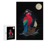 300 PCS Rompecabezas para Adultos Pirate Parrot on Ship Rompecabezas para Adultos Juego De Ingenio Pero Divertido Y Humorístico Actividades Divertidas En Casa, 300 PCS