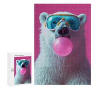 300 PCS Rompecabezas para Adultos Polar Bear Bubblegum Rompecabezas para Adultos Juegos Divertidos Alivia El Estrés Desafiante De Completar 300 PCS
