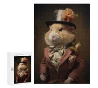 300 PCS Rompecabezas para Adultos Portrait of Hamster Juego Familiar De Rompecabezas Análisis Y Lógica Interacción Entre Padres E Hijos 300 PCS
