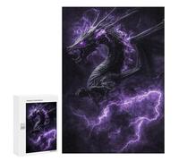 300 PCS Rompecabezas para Adultos Purple Lightning Dragon Rompecabezas para Adultos Juguete Decoración De Pared Decoración del Hogar 300 PCS