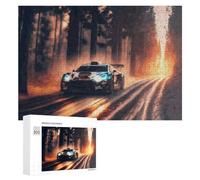 300 PCS Rompecabezas para Adultos Racing Through The Forest at Sunset Rompecabezas Juguetes Antiestrés Regalos para Mujeres Difíciles Y Desafiantes 300 PCS