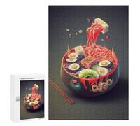 300 PCS Rompecabezas para Adultos Ramen Japan Neon Rompecabezas para Adultos Juego De Ingenio Regalo De Cumpleaños Difícil Y Desafiante 300 PCS
