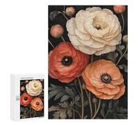 300 PCS Rompecabezas para Adultos Ranunculus Flower - Art Nouveau Rompecabezas para Adultos Juguetes De Bricolaje Decoración del Hogar Difíciles Y Desafiantes 300 PCS