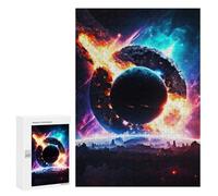 300 PCS Rompecabezas para Adultos Realistic Planet in Space Rompecabezas para Adultos Juguete Decoración De Pared Mejora Los Recuerdos Regalos para Amigos Y Familiares 300 PCS