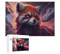 300 PCS Rompecabezas para Adultos Red Panda Lightning Storm -2 Rompecabezas para Adultos Juguetes De Bricolaje Análisis Y Lógica Cumpleaños Y Navidad 300 PCS