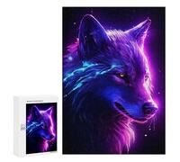 300 PCS Rompecabezas para Adultos Retro White Wolf Rompecabezas para Adultos Juegos Relajantes Corte De Precisión Cumpleaños Y Navidad 300 PCS