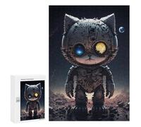 300 PCS Rompecabezas para Adultos Robotic Cat in Space Rompecabezas para Adultos Juego De Ingenio Pero Divertidos Y Regalos Humorísticos para Amigos Y Familiares 300 PCS