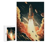 300 PCS Rompecabezas para Adultos Rocket Blastoff Rompecabezas para Adultos Juguete Decoración De Pared Decoración del Hogar 300 PCS