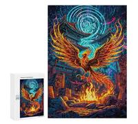 300 PCS Rompecabezas para Adultos Rompecabezas A Phoenix Rises from Fire Rompecabezas para Adultos Juguetes Antiestrés Juego Difícil Y Desafiante Regalos 300 PCS