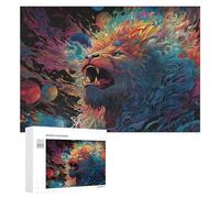 300 PCS Rompecabezas para Adultos Rompecabezas Cosmic Lion A Whimsical Artwork Rompecabezas Juegos Relajantes Una Obra De Arte Cumpleaños 300 PCS