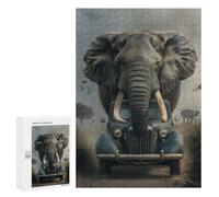 300 PCS Rompecabezas para Adultos Rompecabezas Creative Elephant Safari Rompecabezas para Adultos Juego De Ingenio Carrera De Velocidad De Manos Juego Desafiante Regalos 300 PCS