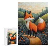 300 PCS Rompecabezas para Adultos Rompecabezas Curious Fox in The Meadow - Naïf Whimsical Wildlife Art Rompecabezas para Adultos Juguetes Antiestrés Juego Difícil Y Desafiante Regalos 300 PCS