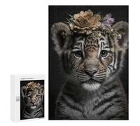 300 PCS Rompecabezas para Adultos Rompecabezas Cute Baby Fluffy Tiger Rompecabezas para Adultos Juguetes Antiestrés Juego Difícil Y Desafiante Regalos 300 PCS
