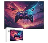 300 PCS Rompecabezas para Adultos Rompecabezas Electric Storm Gaming Controller -1 Rompecabezas para Adultos Juego De Ingenio Carrera De Velocidad De Manos Juego Desafiante Regalos 300 PCS