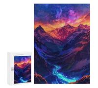 300 PCS Rompecabezas para Adultos Rompecabezas Galactic Mountain Range Rompecabezas para Adultos Juegos Relajantes Mejora La Memoria Cumpleaños 300 PCS