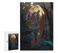 300 PCS Rompecabezas para Adultos Rompecabezas Jungle Majesty Tiger's Gaze Rompecabezas Juegos Relajantes Una Obra De Arte Cumpleaños 300 PCS