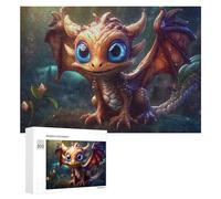 300 PCS Rompecabezas para Adultos Rompecabezas Magical Baby Dragon in Fantasy Forest -3 Rompecabezas Juegos Relajantes Una Obra De Arte Cumpleaños 300 PCS