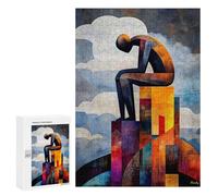 300 PCS Rompecabezas para Adultos Rompecabezas Modern Cubist Vision of The Thinker Rompecabezas para Adultos Juguetes Antiestrés Juego Difícil Y Desafiante Regalos 300 PCS