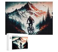 300 PCS Rompecabezas para Adultos Rompecabezas Mountain Biking Adventure Rompecabezas Juegos Relajantes Una Obra De Arte Cumpleaños 300 PCS
