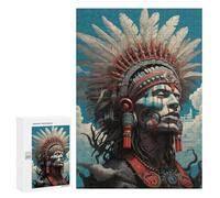 300 PCS Rompecabezas para Adultos Rompecabezas Native Warrior's Majesty Rompecabezas Juegos Relajantes Una Obra De Arte Cumpleaños 300 PCS