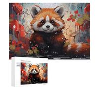 300 PCS Rompecabezas para Adultos Rompecabezas Red Panda in Autumn Splendor Rompecabezas Juegos Relajantes Una Obra De Arte Cumpleaños 300 PCS