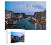 300 PCS Rompecabezas para Adultos Rompecabezas Venice Italy Canal Boats Rompecabezas Juegos Relajantes Una Obra De Arte Cumpleaños 300 PCS