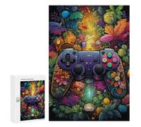 300 PCS Rompecabezas para Adultos Rompecabezas Video Game Controller in Nature -2 Rompecabezas Juegos Relajantes Una Obra De Arte Cumpleaños 300 PCS