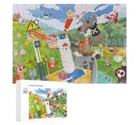 300 PCS Rompecabezas para Adultos Rompecabezas Whimsical Forest Adventure Wall Mural Rompecabezas Juegos Relajantes Una Obra De Arte Cumpleaños 300 PCS