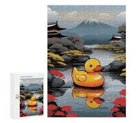 300 PCS Rompecabezas para Adultos Rubber Duck Japanese Art Rompecabezas para Adultos Juguete Decoración De Pared Mejora Los Recuerdos Regalos para Amigos Y Familiares 300 PCS