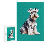 300 PCS Rompecabezas para Adultos Schnauzer Dog Animal Art Juego Familiar De Rompecabezas Análisis Y Lógica Interacción Entre Padres E Hijos 300 PCS