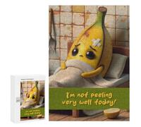 300 PCS Rompecabezas para Adultos Sick Banana In Bed Rompecabezas para Adultos Juegos Relajantes Corte De Precisión Cumpleaños Y Navidad 300 PCS