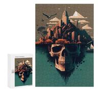 300 PCS Rompecabezas para Adultos Skull Island City of Shadows Rompecabezas para Adultos Juego De Ingenio Pero Divertidos Y Regalos Humorísticos para Amigos Y Familiares 300 PCS