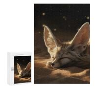 300 PCS Rompecabezas para Adultos Sleeping Fennec Fox in The Desert Rompecabezas para Adultos Juguete Decoración De Pared Mejora Los Recuerdos Regalos para Amigos Y Familiares 300 PCS