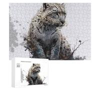300 PCS Rompecabezas para Adultos Snow Leopard Majestic Guardian of The Mountains Rompecabezas para Adultos Juguetes Antiestrés Decoración del Hogar Cumpleaños Y Navidad 300 PCS
