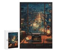 300 PCS Rompecabezas para Adultos Snowy Night View Rompecabezas para Adultos Juguete Decoración De Pared Mejora Los Recuerdos Regalos para Amigos Y Familiares 300 PCS