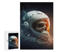 300 PCS Rompecabezas para Adultos Space Helmet with Skull Design Rompecabezas para Adultos Juegos De Relajación Regalos para Mujeres Regalos De Cumpleaños 300 PCS