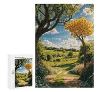 300 PCS Rompecabezas para Adultos Sunlit Path to The Tree Rompecabezas para Adultos Juegos Relajantes Corte De Precisión Cumpleaños Y Navidad 300 PCS