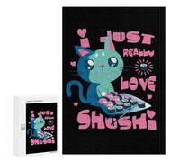 300 PCS Rompecabezas para Adultos Sushi Cat Rompecabezas para Adultos Juego Práctico Corte De Precisión Interacción Entre Padres E Hijos 300 PCS