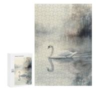 300 PCS Rompecabezas para Adultos Swan in Misty Lake Rompecabezas para Adultos Juguetes Antiestrés Una Obra De Arte Difícil Y Desafiante 300 PCS