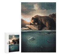 300 PCS Rompecabezas para Adultos The Floating Bear Rompecabezas para Adultos Juegos Divertidos Alivia El Estrés Desafiante De Completar 300 PCS