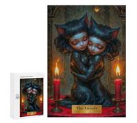 300 PCS Rompecabezas para Adultos The Lovers Tarot Card Rompecabezas para Adultos Juguetes De Bricolaje Decoración del Hogar Difíciles Y Desafiantes 300 PCS