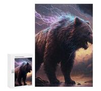 300 PCS Rompecabezas para Adultos Thundering Beast The Electric Bear Rompecabezas para Adultos Juegos Divertidos Regalos para Mujeres Desafiantes De Completar 300 PCS