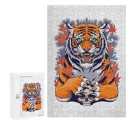 300 PCS Rompecabezas para Adultos Tiger and Skull Rompecabezas para Adultos Juego De Ingenio Regalo De Cumpleaños Difícil Y Desafiante 300 PCS