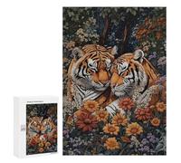 300 PCS Rompecabezas para Adultos Tiger Love in Bloom Rompecabezas para Adultos Juguete Decoración De Pared Decoración del Hogar 300 PCS