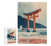 300 PCS Rompecabezas para Adultos Torii Gate Sea Japan Juego Familiar De Rompecabezas Análisis Y Lógica Interacción Entre Padres E Hijos 300 PCS