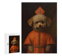 300 PCS Rompecabezas para Adultos Toy Poodle The Pope Rompecabezas para Adultos Juegos Familiares Regalos para Mujeres 300 PCS