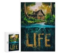 300 PCS Rompecabezas para Adultos Tree Is Life Rompecabezas para Adultos Juguete Decoración De Pared Mejora Los Recuerdos Regalos para Amigos Y Familiares 300 PCS