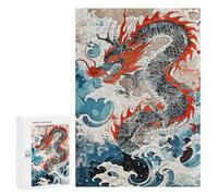 300 PCS Rompecabezas para Adultos Vintage Paint Dragon Rompecabezas para Adultos Juegos Divertidos Alivia El Estrés Desafiante De Completar 300 PCS