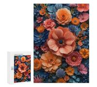 300 PCS Rompecabezas para Adultos Vintage Paper Flowers Rompecabezas para Adultos Juguetes De Bricolaje Análisis Y Lógica Cumpleaños Y Navidad 300 PCS