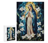 300 PCS Rompecabezas para Adultos Virgin Mary Stained Glass Rompecabezas para Adultos Juegos Divertidos Vacaciones En Casa Matar El Tiempo Regalos De Cumpleaños Y Únicos 300 PCS
